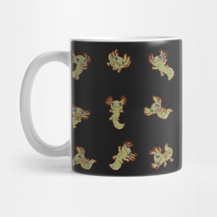 Enigma green wild type vitiligo axolotl mud puppy blanket Mug